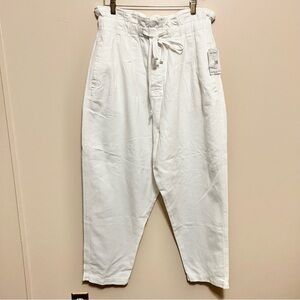 Free People Cream High-Waisted Pants